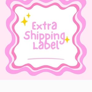 Pink and White Extra Shipping Label